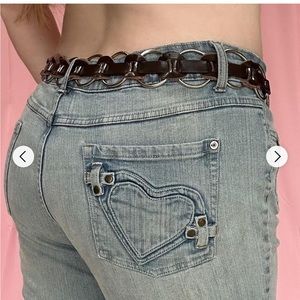 Mudd M/L Clothing Women's Brown and Silver Belt